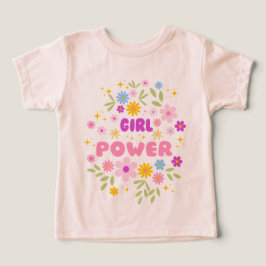 Flower Power "Girl Power" Peuter & Jeugd T-shirt