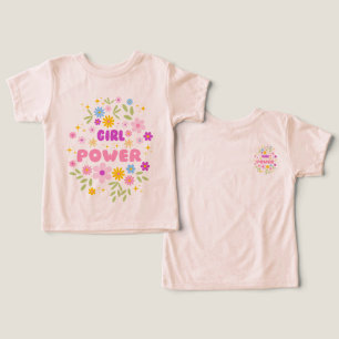 Flower Power "Girl Power" Peuter & Jeugd T-shirt