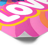 Flower Power Gitaar Pop Art Poster (Hoek)