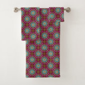 Flower Power Groovy Tuin Bad Handdoek (Insitu)