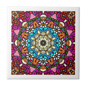 Flower Power Groovy Tuin Tegeltje