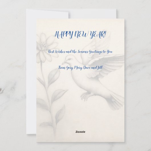 Flower Power Harmony:  vrede op aarde Feestdagenkaart (Achterkant)