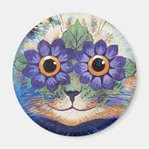  Flower Power Hippie Cat Magnet