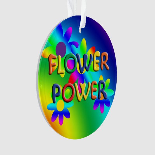 Flower Power Hippie kerstversiering 2 Ornament (voorkant)