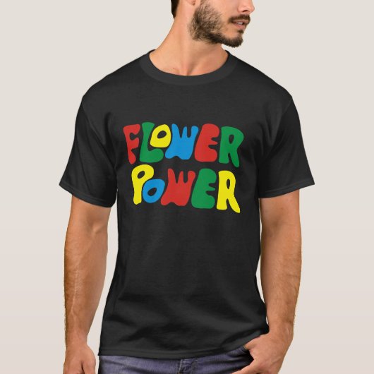 Flower Power Hippie T-shirt (Voorkant)
