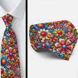Flower Power Hippy Neck Tie Stropdas<br><div class="desc">🌼✌️ Flower Power Hippy Neck Tie – Retro 60s & 70s Vibes ✌️🌼 Make a bold, groovy statement with this Flower Power Hippy Neck Tie! Inspired by the free-spirited style of the 1960s and 70s, this vibrant design features colorful psychedelic florals that radiate peace, love, and good vibes. Perfect for...</div>