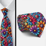 Flower Power Hippy Neck Tie Stropdas<br><div class="desc">🌼✌️ Flower Power Hippy Neck Tie – Retro 60s & 70s Vibes ✌️🌼 Make a bold, groovy statement with this Flower Power Hippy Neck Tie! Inspired by the free-spirited style of the 1960s and 70s, this vibrant design features colorful psychedelic florals that radiate peace, love, and good vibes. Perfect for...</div>