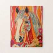 Flower Power Horse Legpuzzel (Verticaal)