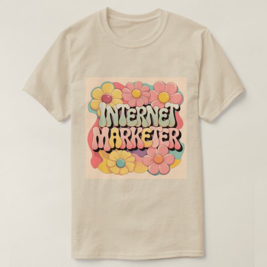 Flower Power Internet Marketeer T-shirt (Design voorkant)