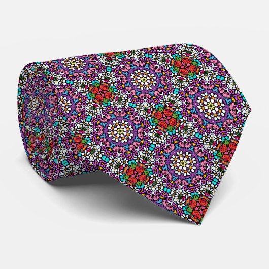 Flower Power IV Neck Tie Stropdas (Opgerold)