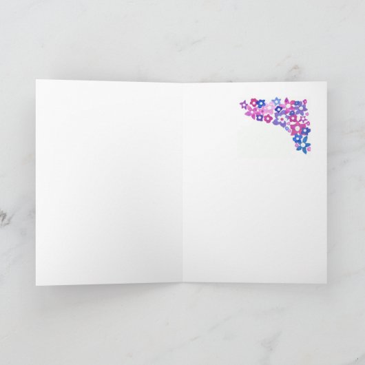 'Flower Power' kankerpatiënt denkt aan jou Kaart (Binnen)