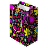 Flower Power Medium Cadeauzakje (Achterkant Gekanteld)