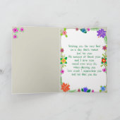 Flower Power Moederdag Kaart (Binnen)