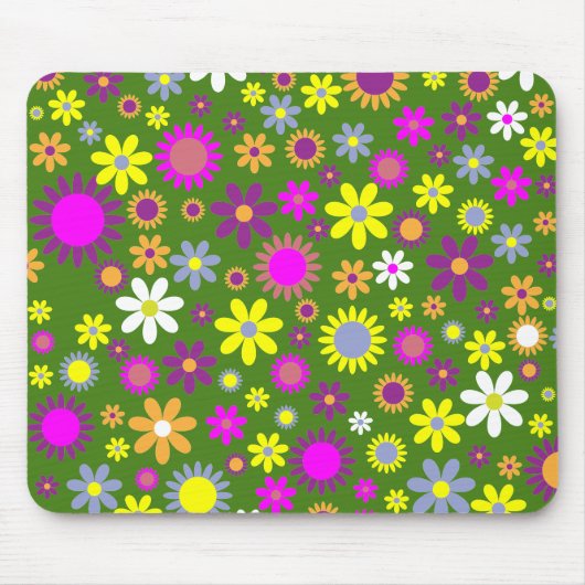 Flower Power Mousepad Muismat (Voorkant)