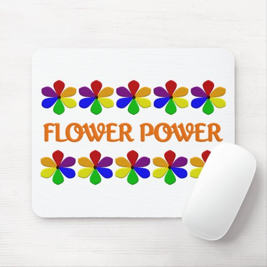 Flower Power mousepad Muismat (Met muis)