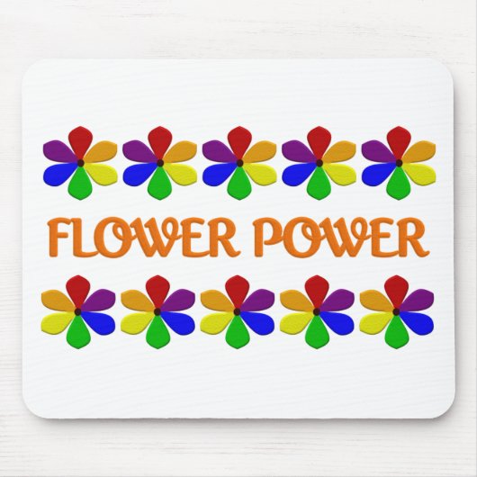Flower Power mousepad Muismat (Voorkant)