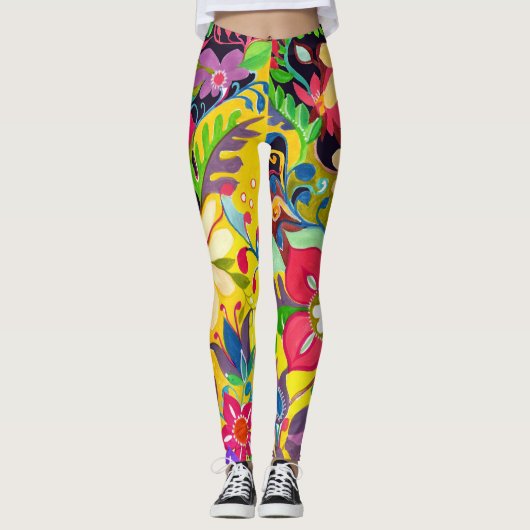 Flower Power Multi Leggings (Voorkant)