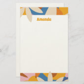 Flower Power Notepad Briefpapier (Voorkant / Achterkant)