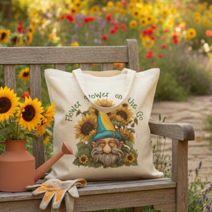Flower Power Onderweg Schattige Zonnebloem Kaboute Tote Bag