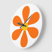 Flower Power - oranje Grote Klok (Hoek)