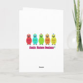 Flower Power Owls Wenskaart Kaart (Achterkant)