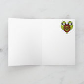 Flower Power Owls Wenskaart Kaart (Binnen)