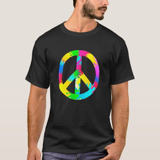 Flower Power Peace Hippie Love 60s 70s Costume Ret T-shirt (Voorkant)