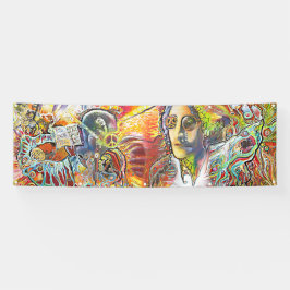 flower power, peace, love, music by www.robsky.de spandoek