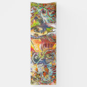 flower power, peace, love, music by www.robsky.de spandoek (Verticaal)