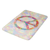 Flower Power Peace-teken I + uw backgr. en ideeën Badmat (Gekanteld)