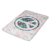 Flower Power Peace-teken III + uw backgr. en ideeë Badmat (Gekanteld)