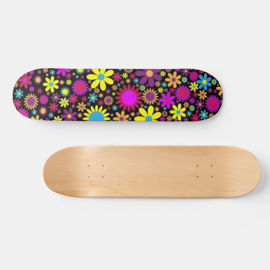 Flower Power Persoonlijk Skateboard (Horizontaal)
