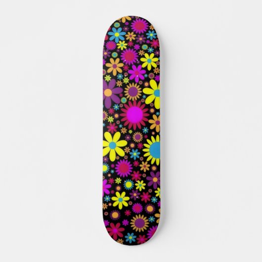 Flower Power Persoonlijk Skateboard (Voorkant)