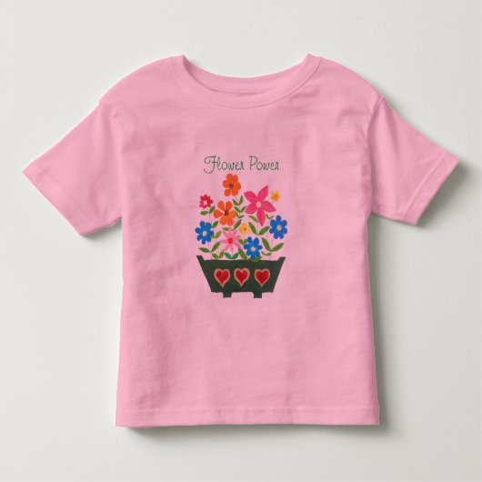 'Flower Power' Peuter T-shirt (Voorkant)