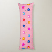Flower Power Pink gepersonaliseerd Lichaamskussen (Achterkant (Verticaal))