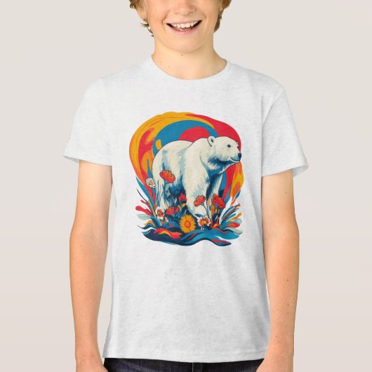 Flower Power Polar Beer Tri-Blend Shirt (Voorkant)