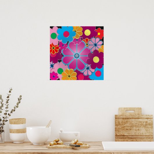 flower power poster (Keuken)