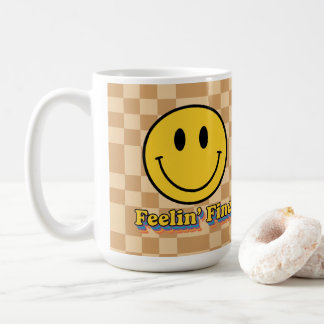 Flower Power Retro Daisy Sunflower Mug - 70s Koffiemok