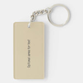 Flower Power Retro Mannelijk Portret Acryl Sleutel Sleutelhanger (achterkant)