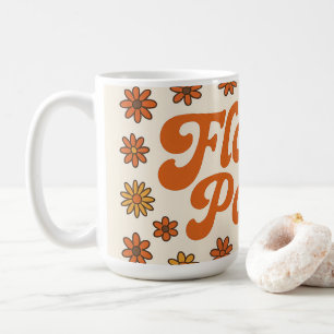 Flower Power Retro Mok – 70s Stijl Koffiekop