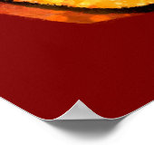 Flower Power Retro Whimsical Cat Personalized Poster (Hoek)