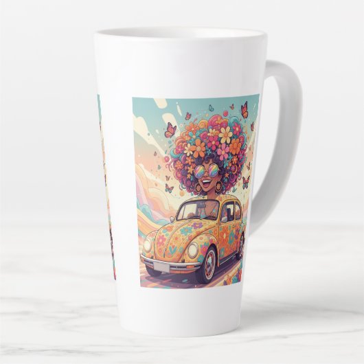 Flower Power Ride Latte Mug Latte Mok (Rechterhoek)
