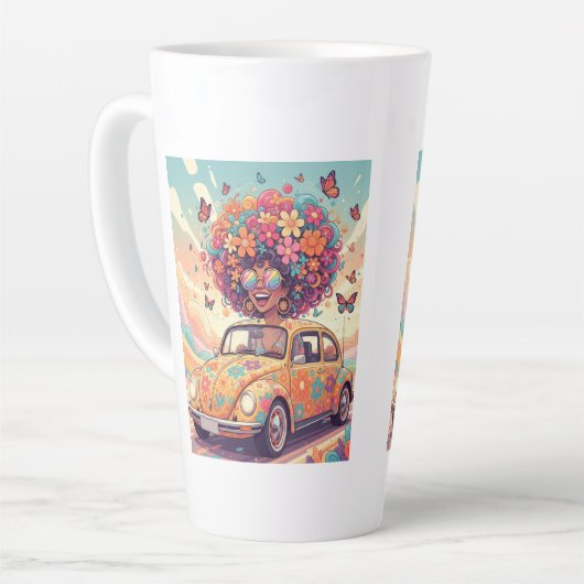 Flower Power Ride Latte Mug Latte Mok (Linkerhoek)