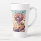 Flower Power Ride Latte Mug Latte Mok (Rechts)