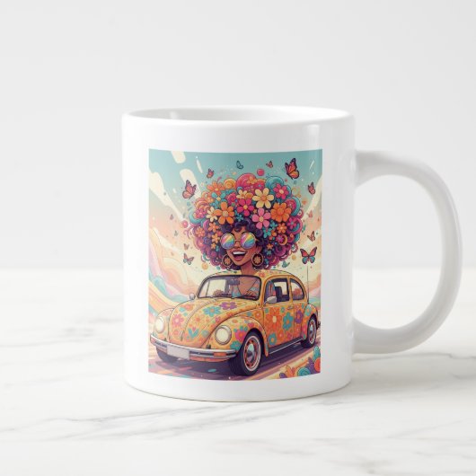 Flower Power Ride Mug Grote Koffiekop (Rechts)