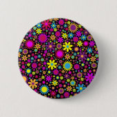 Flower Power Ronde Button 5,7 Cm (Voorkant)