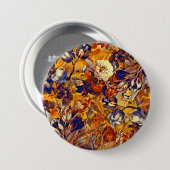 Flower power ronde button 7,6 cm (Voorkant /achterkant)
