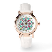 Flower Power Roos Gold Watch