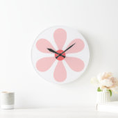 Flower Power - roze Grote Klok (Huis)