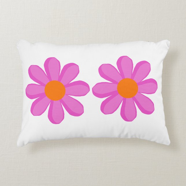 Flower Power schattig  Accent Kussen (Voorkant)